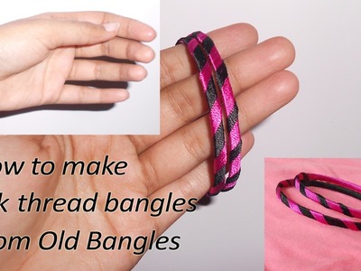 How to make silk thread bangles with old bangles | Best out of waste | Niya Kumar