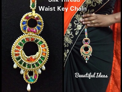 How to Make Silk Thread Waist Key Chain. Bridal Waist Key Chain at Home. 