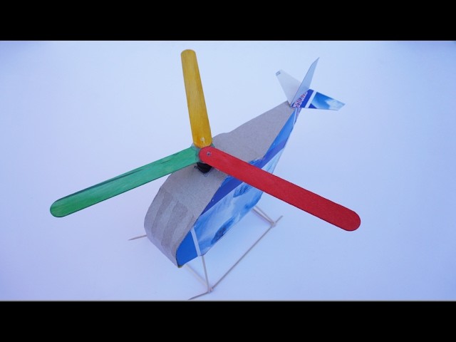 How To Make Toy Helicopter Paper And DC Motor DIY At Home