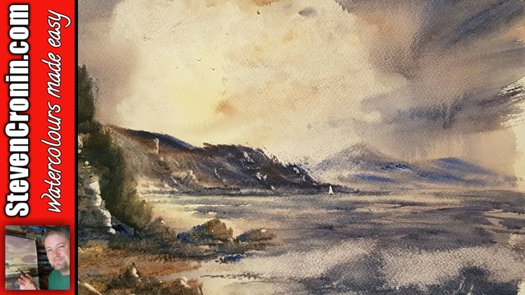 How to paint a simple coastal scene in watercolour