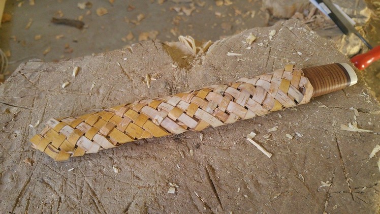 How To Weave A Complex Birch Bark Knife Sheath