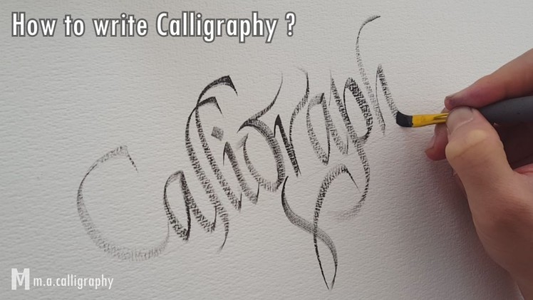 How to write calligraphy with a flat brush ?
