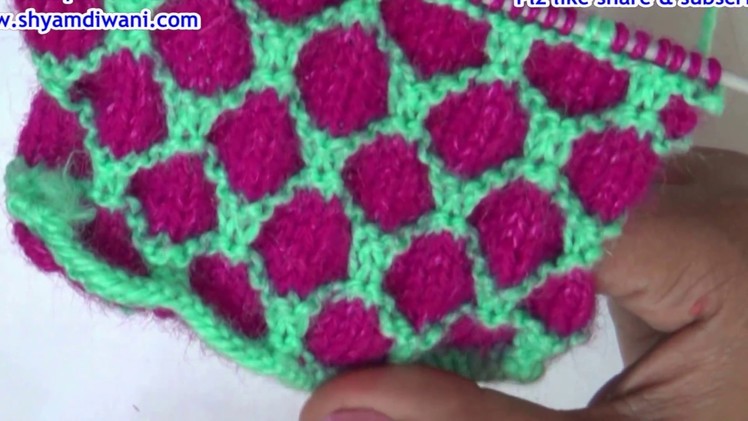 Make knitting Web stitch - knitting pattern no 26