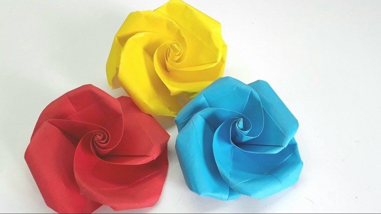 Origami Tutorial -  Very Easy and Simple to make Paper Rose (Valentine)