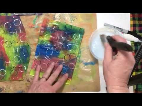 Painty Papers for flowers and DIY plastic tissue paper :) Supplement video 5 :)