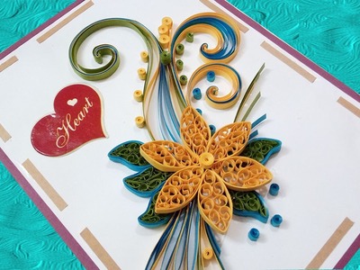 ✅paper quilling greeting card for valentine's day card