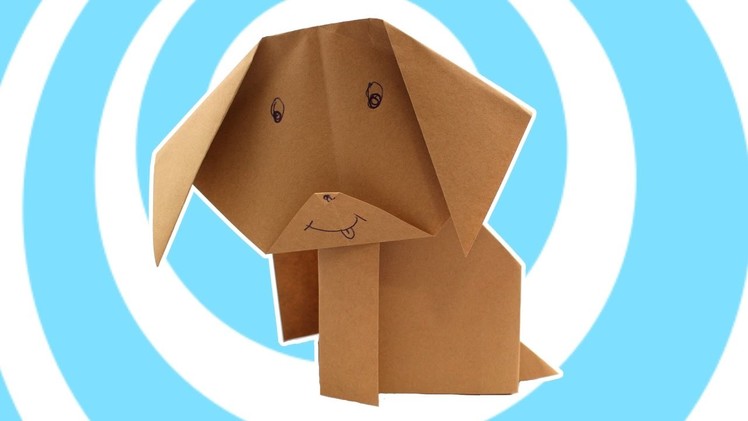 Very Easy Paper Origami Dog (Kids instructions)