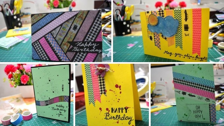5 Ways to use Washi Tapes for HandMade Cards