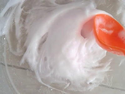 Bubblegum slime. No borax,aloe Vera gel and shaving cream