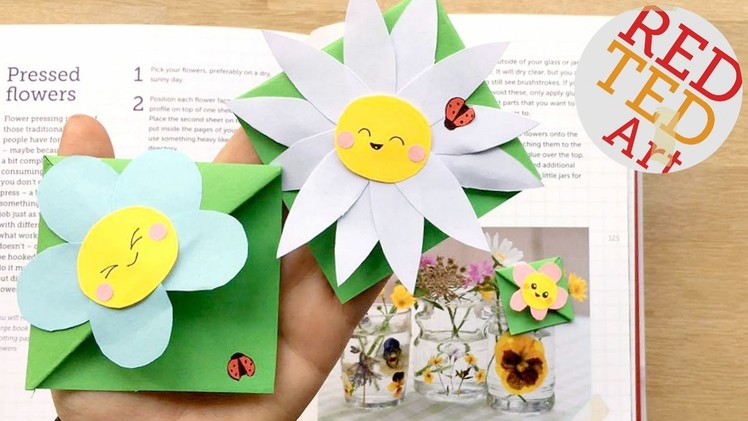 Cute & Easy Flower Bookmark Designs - Kawaii Flowers DIY - Paper Crafts