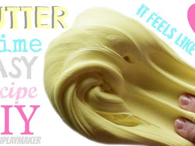 DIY EASY BUTTER SLIME!!! Simple Recipe!!!  FAILPROOF AND NO CLAY!