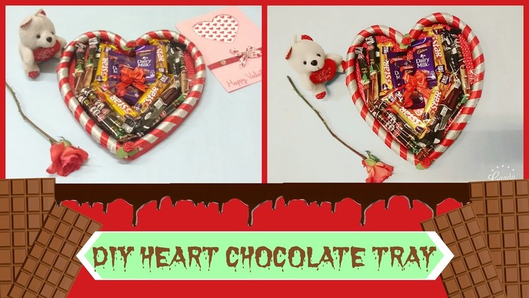DIY HEART CHOCOLATE TRAY | VALENTINE GIFT IDEAS | CHOCOLATE GIFT PACKING | CRAFTY ZILLA