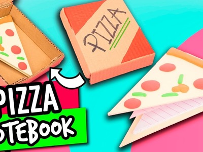 DIY Homemade Notebook | Pizza Notebook | The Cat Crafts