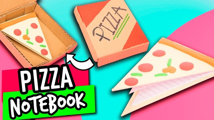 DIY Homemade Notebook | Pizza Notebook | The Cat Crafts