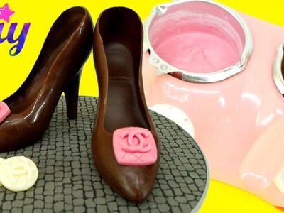 DIY How To Make Edible Chocolate High Heel Chanel Shoes