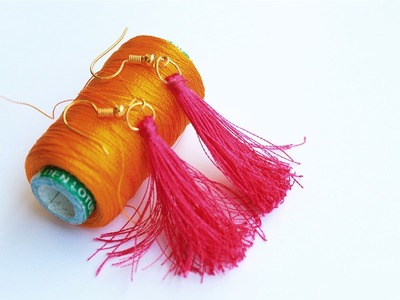 DIY | How to Make Silk Thread Ear Rings At Home By Srujana TV