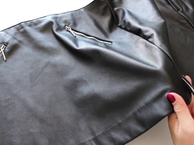 DIY.Tuto Ajuster une jupe en cuir - Adjust a leather skirt - Réduire la taille d'une jupe