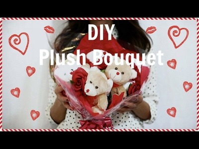 DIY Valentines Rose Plush Bouquet
