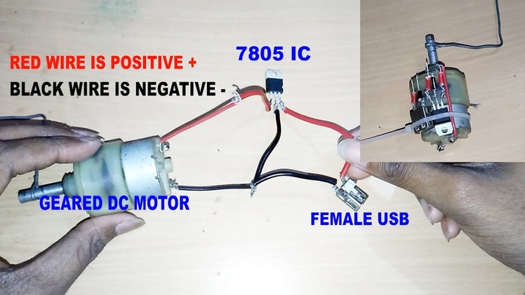 How to make a emergency usb mobile charger with DC Motor | DIY | No battery , no electricity