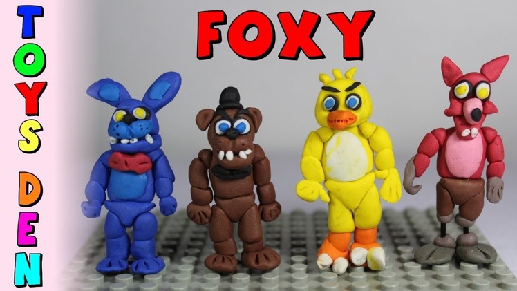 How to make Foxy Polymer Clay Tutorial - Polymer Clay Foxy FNAF Tutorial - Playdoh Foxy