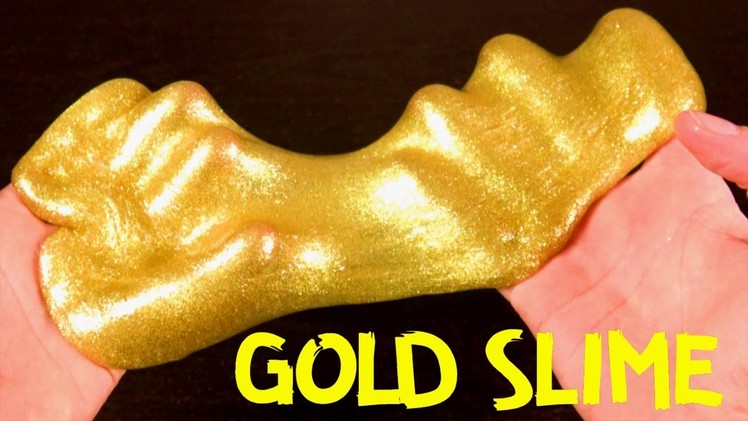 How To Make Gold Slime NO borax, Liquid Starch, Detergent, toothpaste DIY recipe