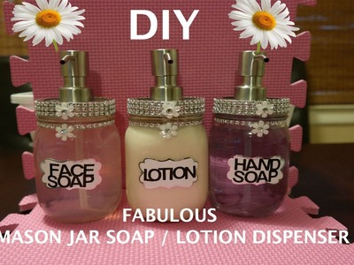Mason jar soap. lotion dispenser DIY