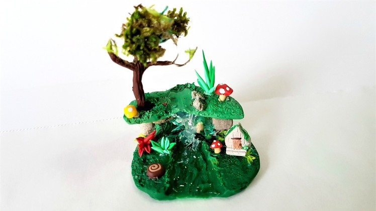 Miniature Fairy Garden in a Glass ✔ Polymer Clay Tutorial