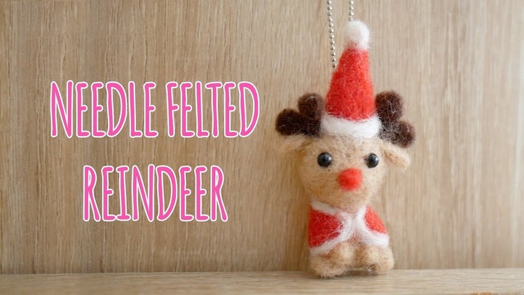 Needle Felted Reindeer - Daiso Craft Kit - Violet LeBeaux