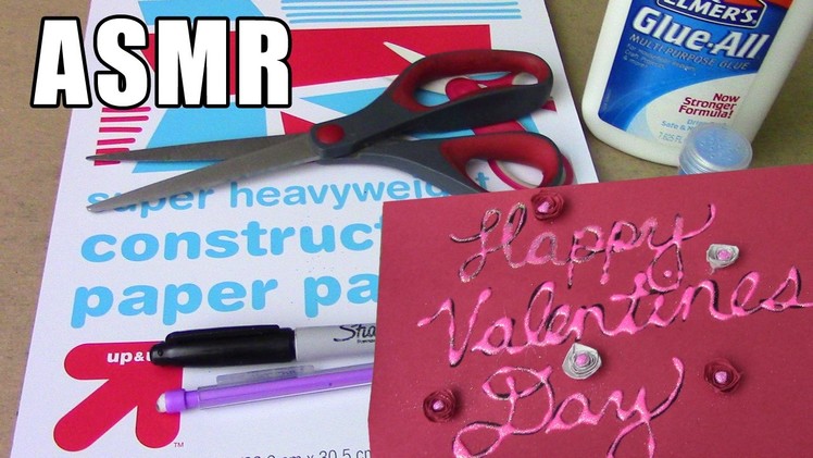 No Talking ASMR Construction Paper Crafts - Cutting, Gluing, Folding, Measuring, Writing