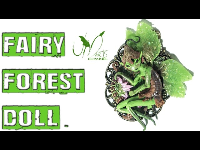 Polymer Clay Tutorial Miniature - Fairy Forest Doll - Paint Landscape with clay