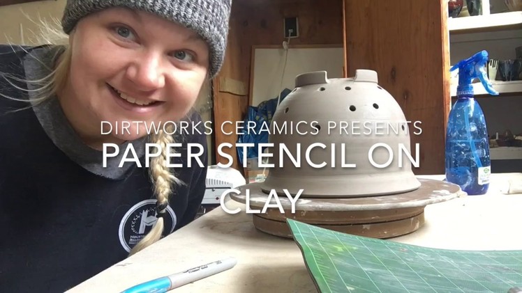 Surface Design: Using a paper stencil on clay