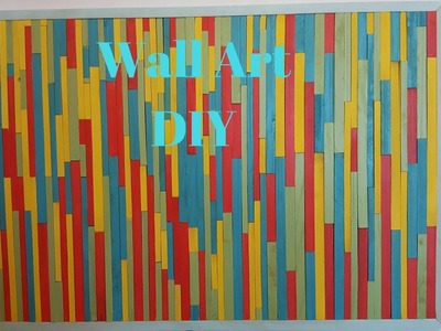 Wall art DIY with bright colors