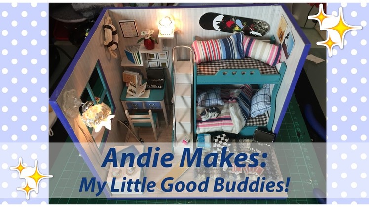 Andie Makes: DIY Dollhouse Kit with Working Lights - My Little Good Buddies (Blue)