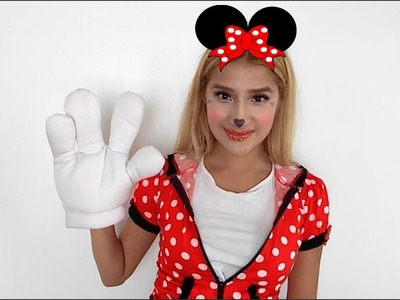 CUTE LAST MINUTE MINNIE MOUSE MAKEUP TUTORIAL ♡ | HALLOWEEN