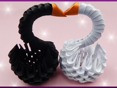 DIY 3d origami | Schwan Valentinstag unter 100 Teile | Valentines day swan | Less than 100 pieces