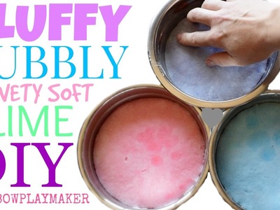 DIY FLUFFY BUBBLY VELVETY SLIME TUTORIAL! Learn how to make Slime!