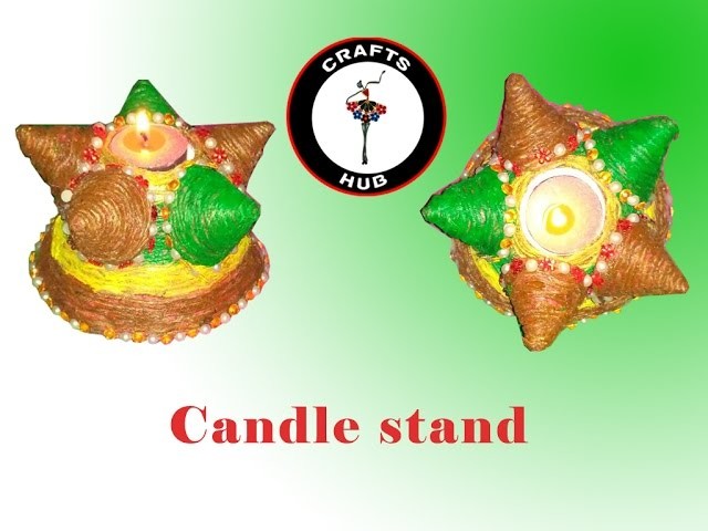 DIY : How to make candle stand | Maha Shivaratri decoration ideas