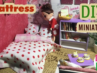 DIY Miniature Doll Bedding Set Tutorial - Mattress, Bed Sheet, Blanket & Pillows