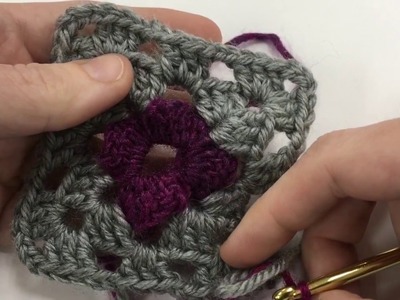 How to Crochet: Floral Granny Square
