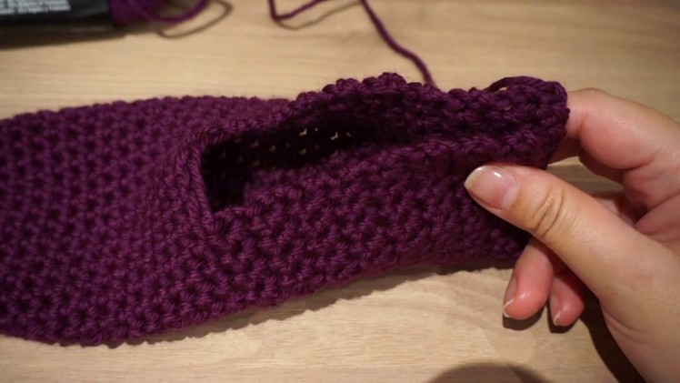 How to crochet slippers left hand