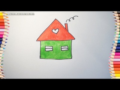 How to draw a house for kids # Coloring a house for children