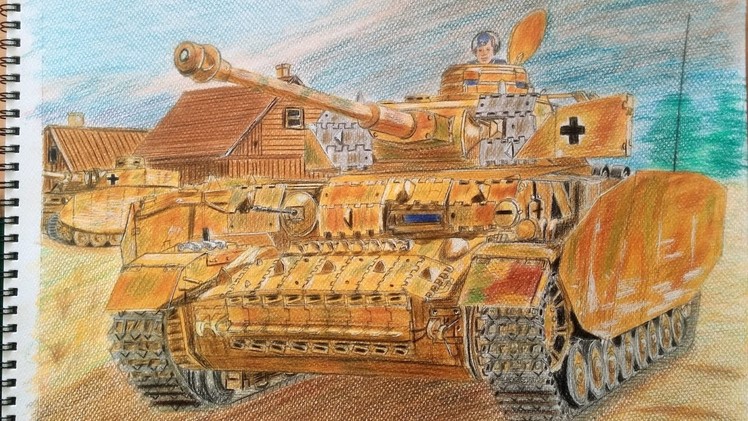 How To Draw a PzKpfw IV (Panzer 4) Tank (Speed Drawing)