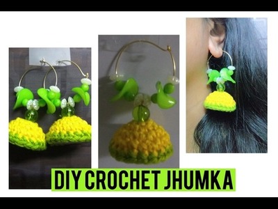 How to make a Crochet Jhumka. Dome Earrings | Jewelry Series | Craftziners # 57