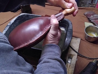 How to make a leather canteen part 5