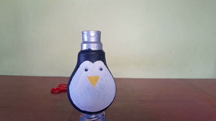 How to Make a Penguin out of Light Bulb | Best out of Waste | Recycling
