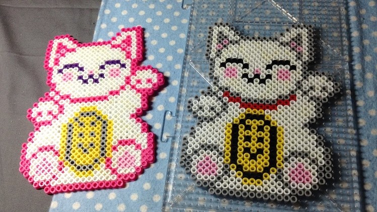 Maneki-neko (Lucky Cat)  ~ Perler Bead (Stop Motion) ~  Happy New Year!