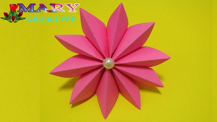 Mary Creative - Origami #17 | How to make easy ribbon flower