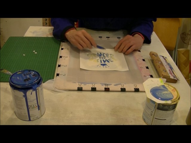 Screen printing with paper stencil