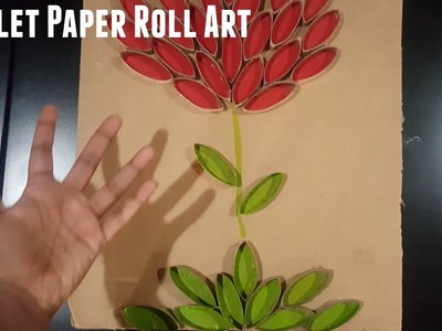 Toilet Paper Roll Flower Art