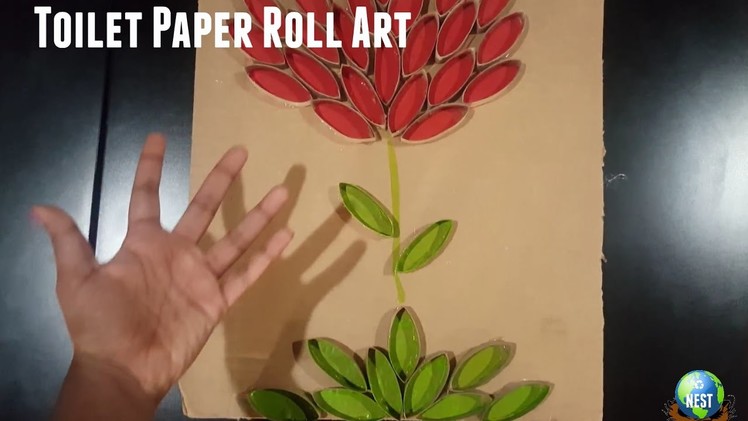 Toilet Paper Roll Flower Art